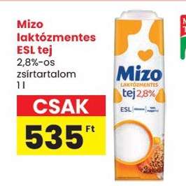 Mizo laktózmentes ESL tej