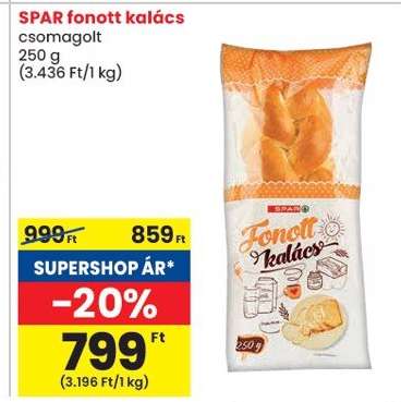 SPAR fonott kalács