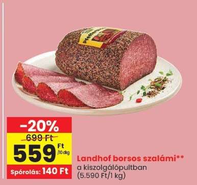 Landhof borsos szalámi