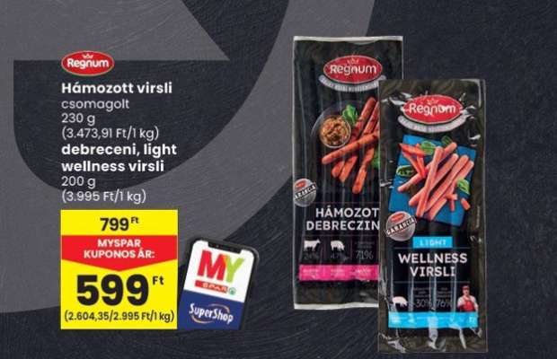 Hámozott virsli csomagolt