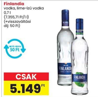 Finlandia vodka, lime-ízű vodka