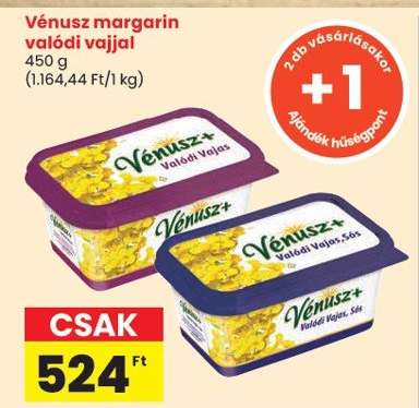 Vénusz margarin valódi vajjal