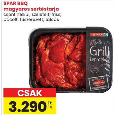 SPAR BBQ magyaros sertéstarja