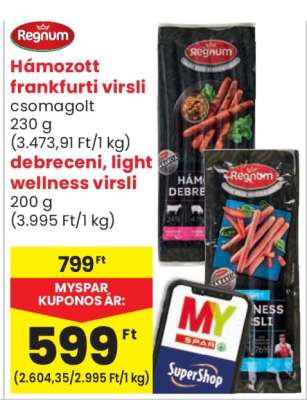Regnum Hámozott frankfurti virsli