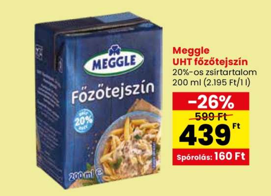 MEGGLE UHT Főzőtejszín