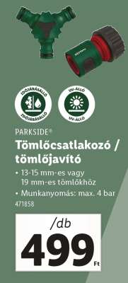 PARKSIDE Tömlőcsatlakozó / tömlőjavító