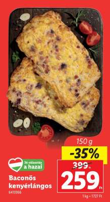 Baconös kenyérlángos