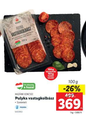 Pulyka vastagkolbász