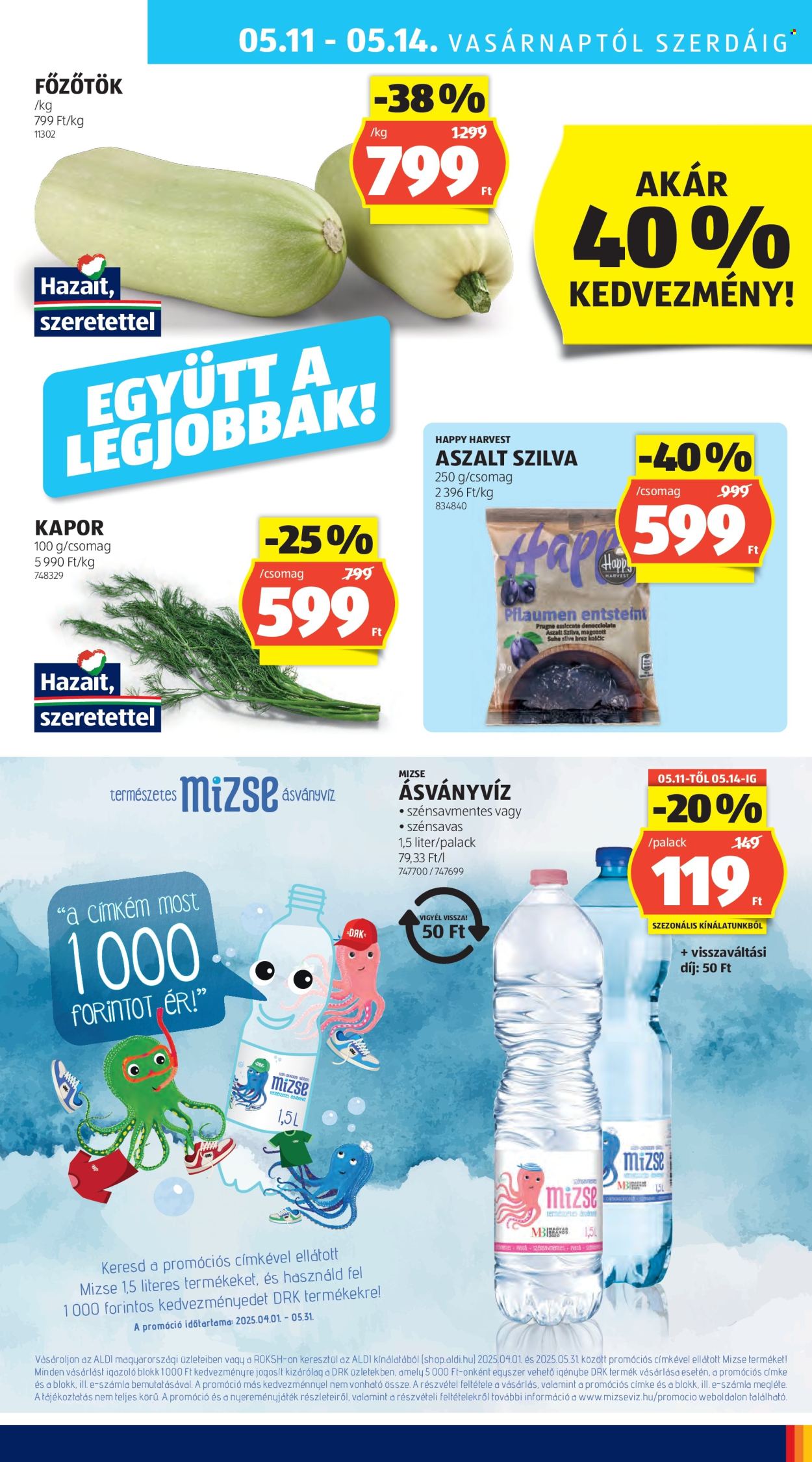 Aldi akciós újságok - 2025.05.08 - 2025.05.14. Oldal 1