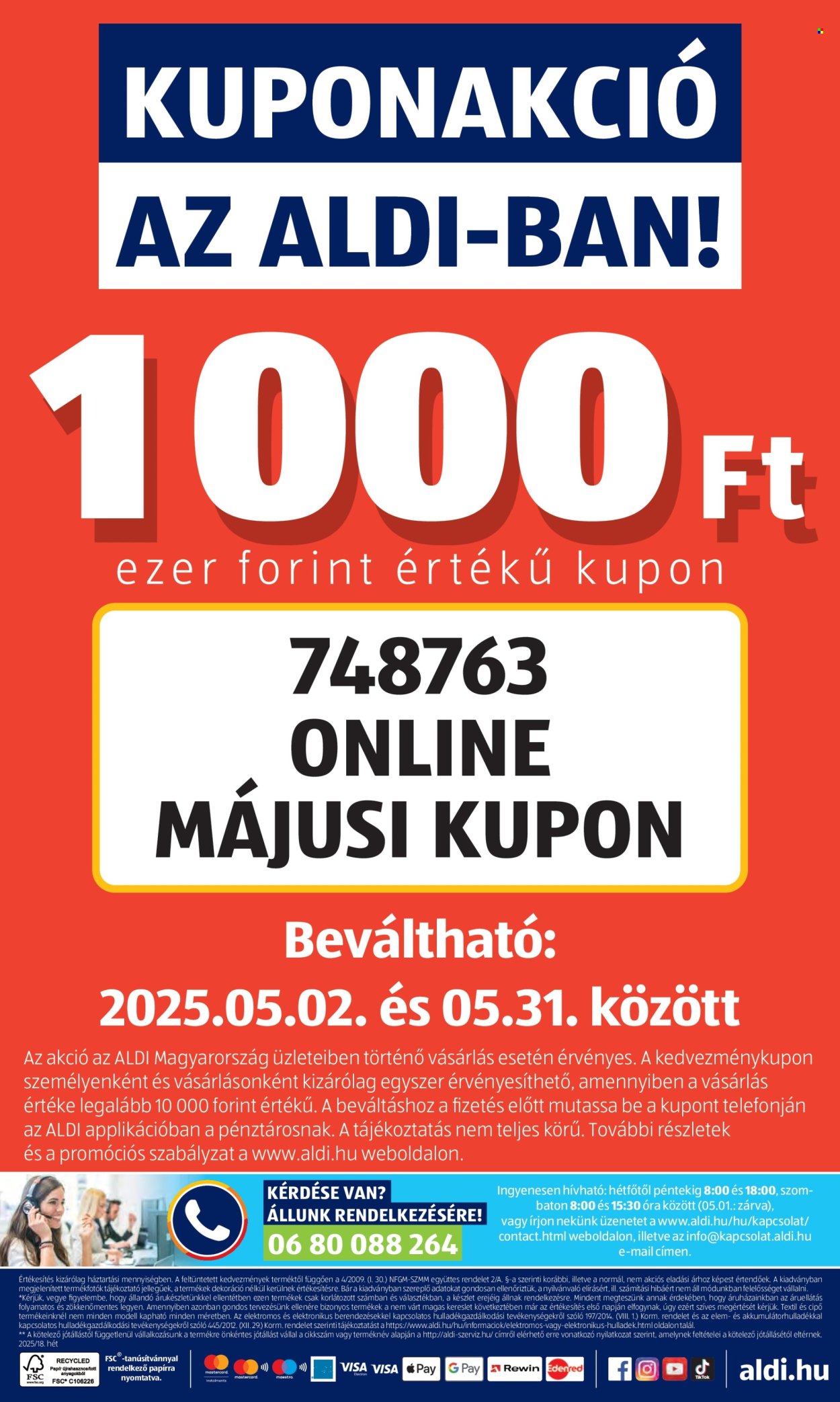 Aldi akciós újságok - 2025.05.08 - 2025.05.14. Oldal 1