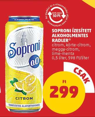 Soproni Ízesített Alkoholmentes Radler