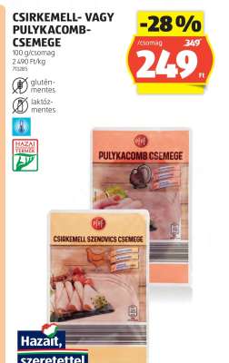 Csirkemell- vagy Pulykacomb-csemege