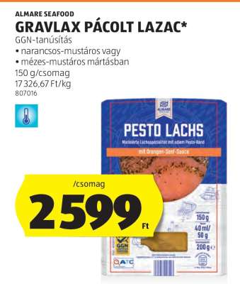 ALMARE SEAFOOD GRAVLAX PÁCOLT LAZAC