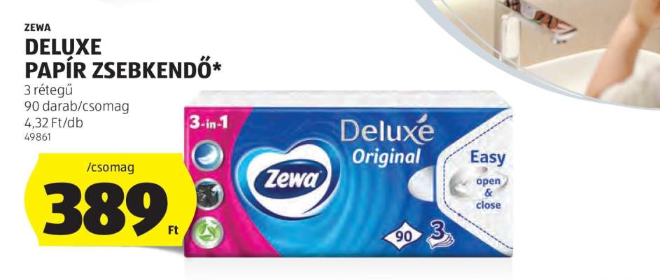 Zewa Deluxe papír zsebkendő