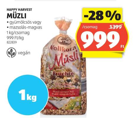 HAPPY HARVEST MÜZLI