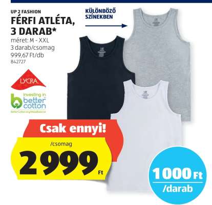 Férfi Atléta, 3 Darab