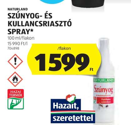 NATURLAND Szúnyog- és Kullancsriasztó Spray