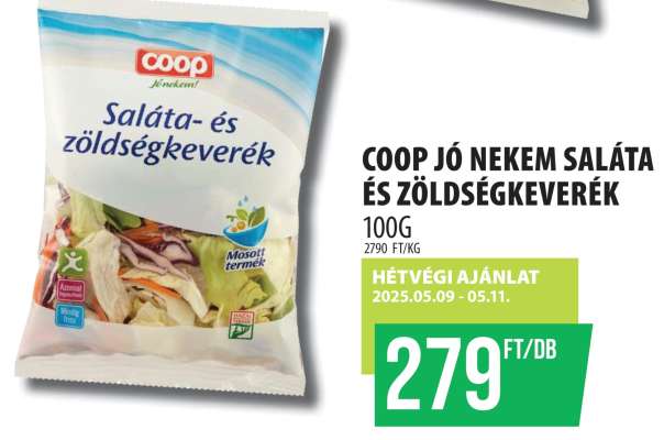 COOP Jó Nekem Saláta és Zöldségkeverék