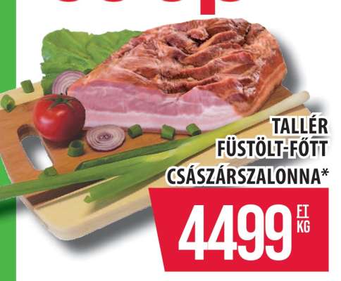 Tallér füstölt-főtt császárszalonna