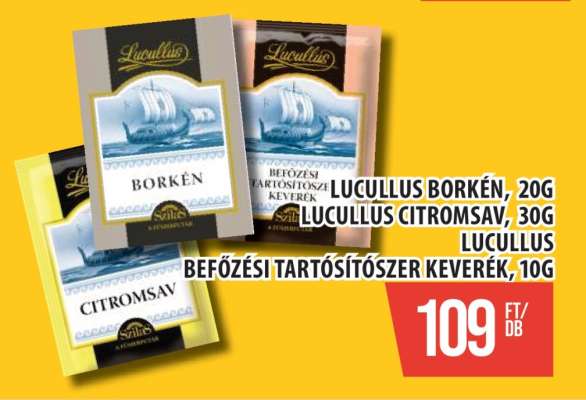 Lucullus Borkén, Citromsav, Befőzési Tartósítószer Keverék