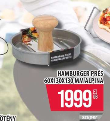 HAMBURGER PRÉS 60X130X130 MM ALPINA