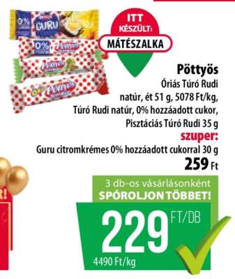 PÖTTYÖS Túró Rudi