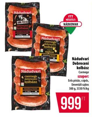 Nádudvari debreceni kolbász