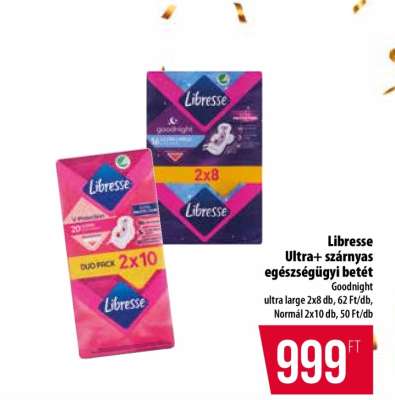 Libresse Ultra+ szárnyas egészségügyi betét