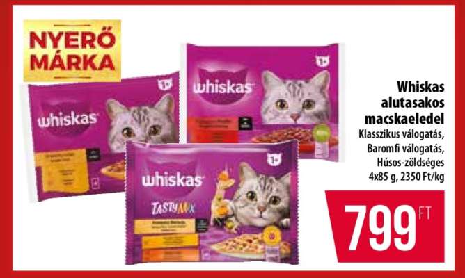 Whiskas alutasakos macskaeledel