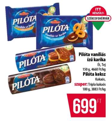 Pilóta vaníliás ízű karika