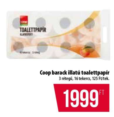 Coop barack illatú toalettpapír