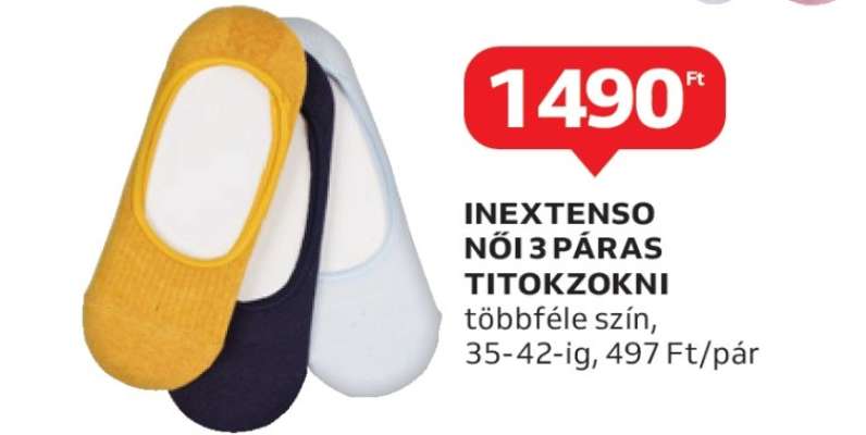 INEXTENSO Női 3 Páras Titokzokni