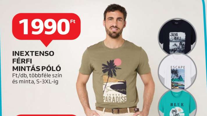 INEXTENSO FÉRFI MINTÁS PÓLÓ