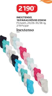 Inextenso 10 Páras Rövid Zokni