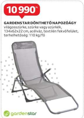 GARDENSTAR Dönthető Napozóágy