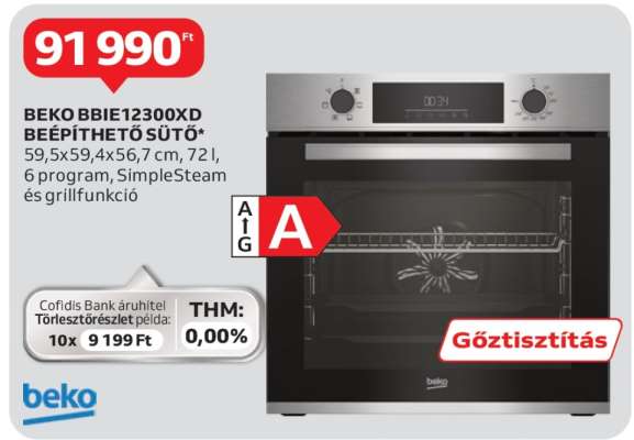 BEKO BBIE12300XD BEÉPÍTHETŐ SÜTŐ