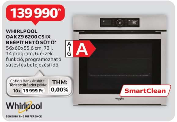 WHIRLPOOL OAKZ9 6200 CS IX Beépíthető Sütő