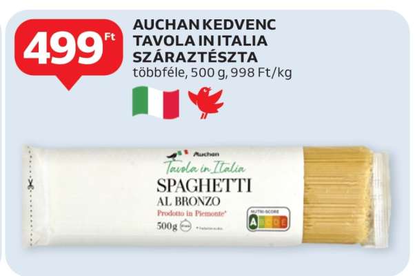 AUCHAN KEDVENC TAVOLA IN ITALIA SZÁRAZTÉSZTA