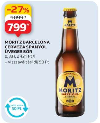 MORITZ BARCELONA CERVEZA SPANYOL ÜVEGES SÖR