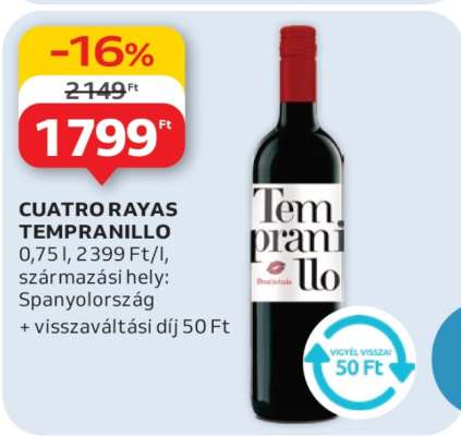 CUATRO RAYAS TEMPRANILLO