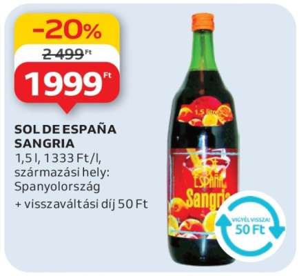 SOL DE ESPAÑA SANGRIA