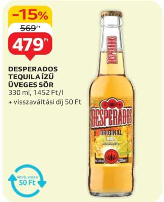 DESPERADOS TEQUILA ÍZŰ ÜVEGES SÖR