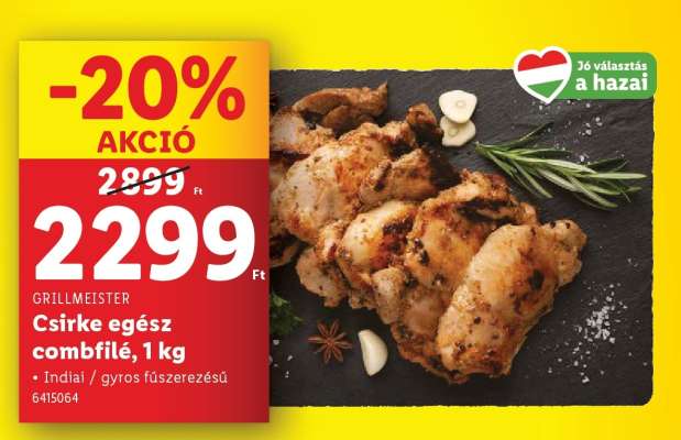 GRILLMEISTER Csirke egész combfilé, 1 kg