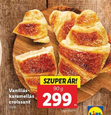 Vaníliás-karamellás croissant
