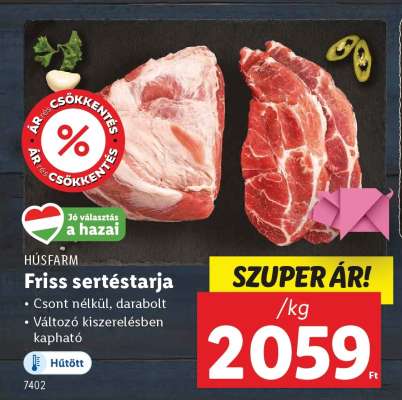 Friss sertéstarja