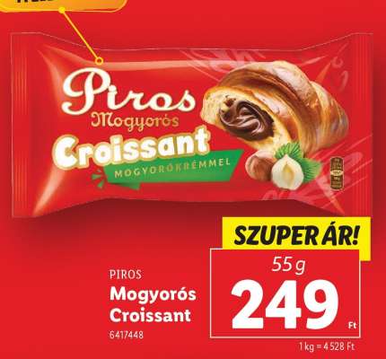 Piros Mogyorós Croissant