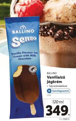 BALLINO Vaníliaízű jégkrém