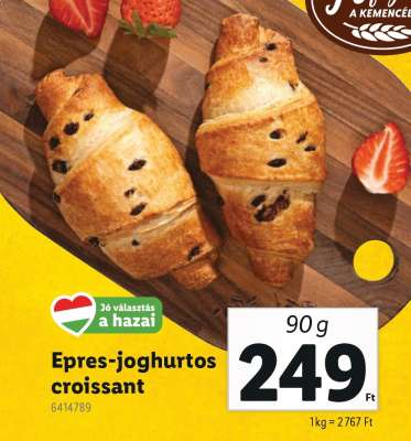Epres-joghurtos croissant