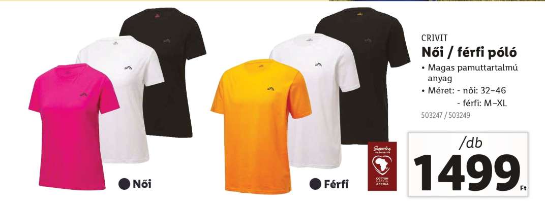 CRIVIT Női / férfi póló