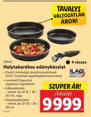 Helytakarékos edénykészlet